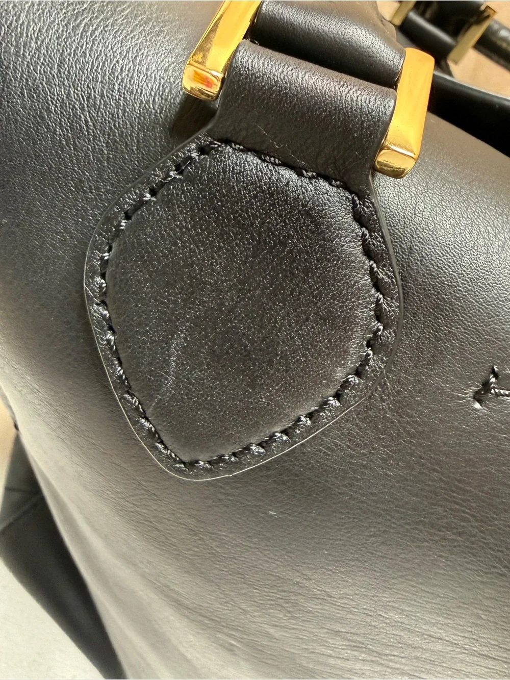 Michael Kors Collection Miranda Black Leather Tote Gold-tone Hardware